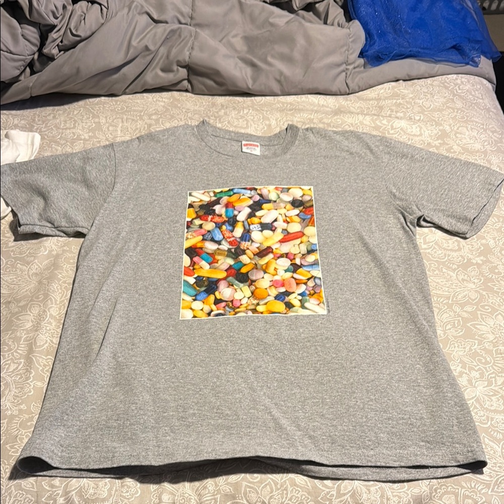 Supreme Gray pills tee
